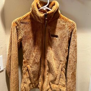 Columbia XS Gold Ribbed Full Zip Fleece